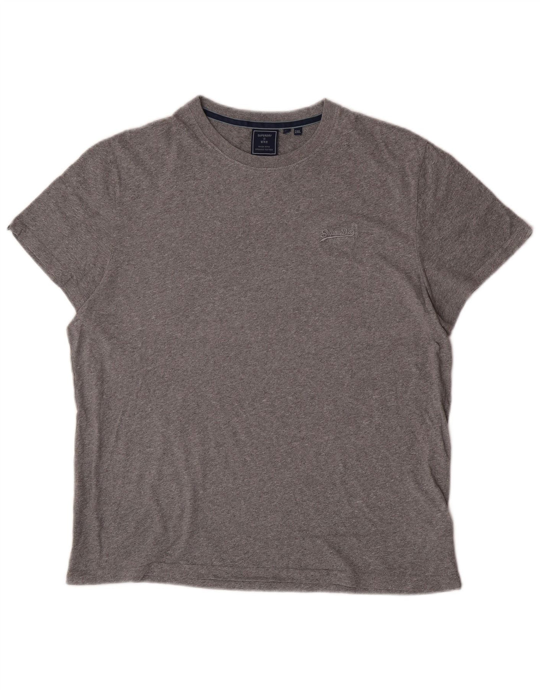 Superdry ženska majica kratkih rukava 2XL sivi pamuk