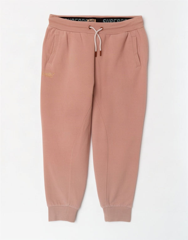 Superdry ženska trenirka hlače Joggers UK 16 Veliki ružičasti pamuk