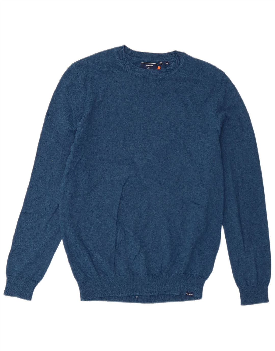 Superdry muški džemper s okruglim izrezom Srednje plavi pamuk