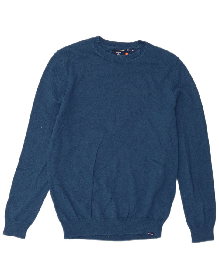 Superdry muški džemper s okruglim izrezom Srednje plavi pamuk