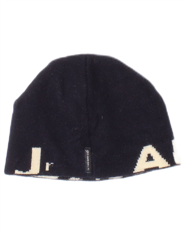Armani Junior Boys Graphic Knit Beanie Kapa jedne veličine tamnoplave boje