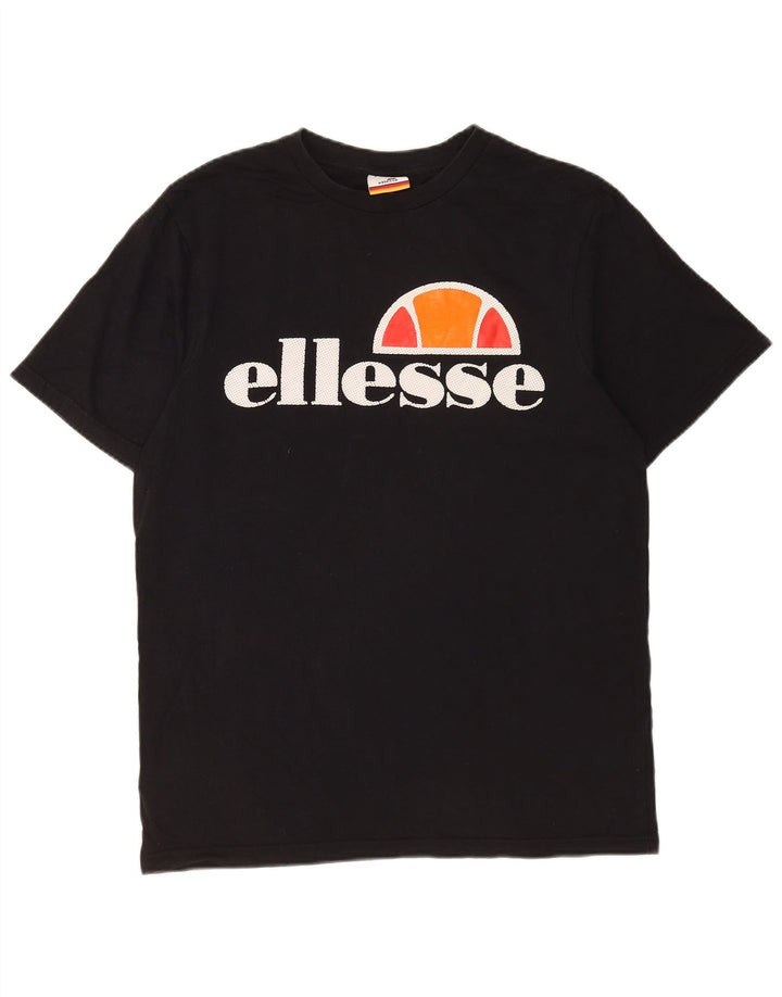 Muška majica kratkih rukava Ellesse Graphic T-Shirt Srednji crni pamuk