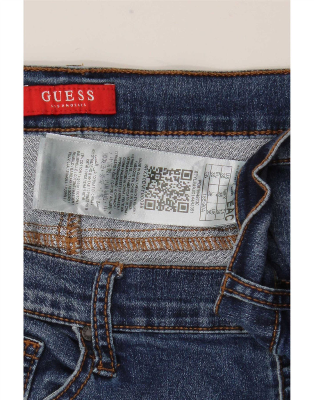 Muške uske traperice Guess W36 L28 plavi pamuk