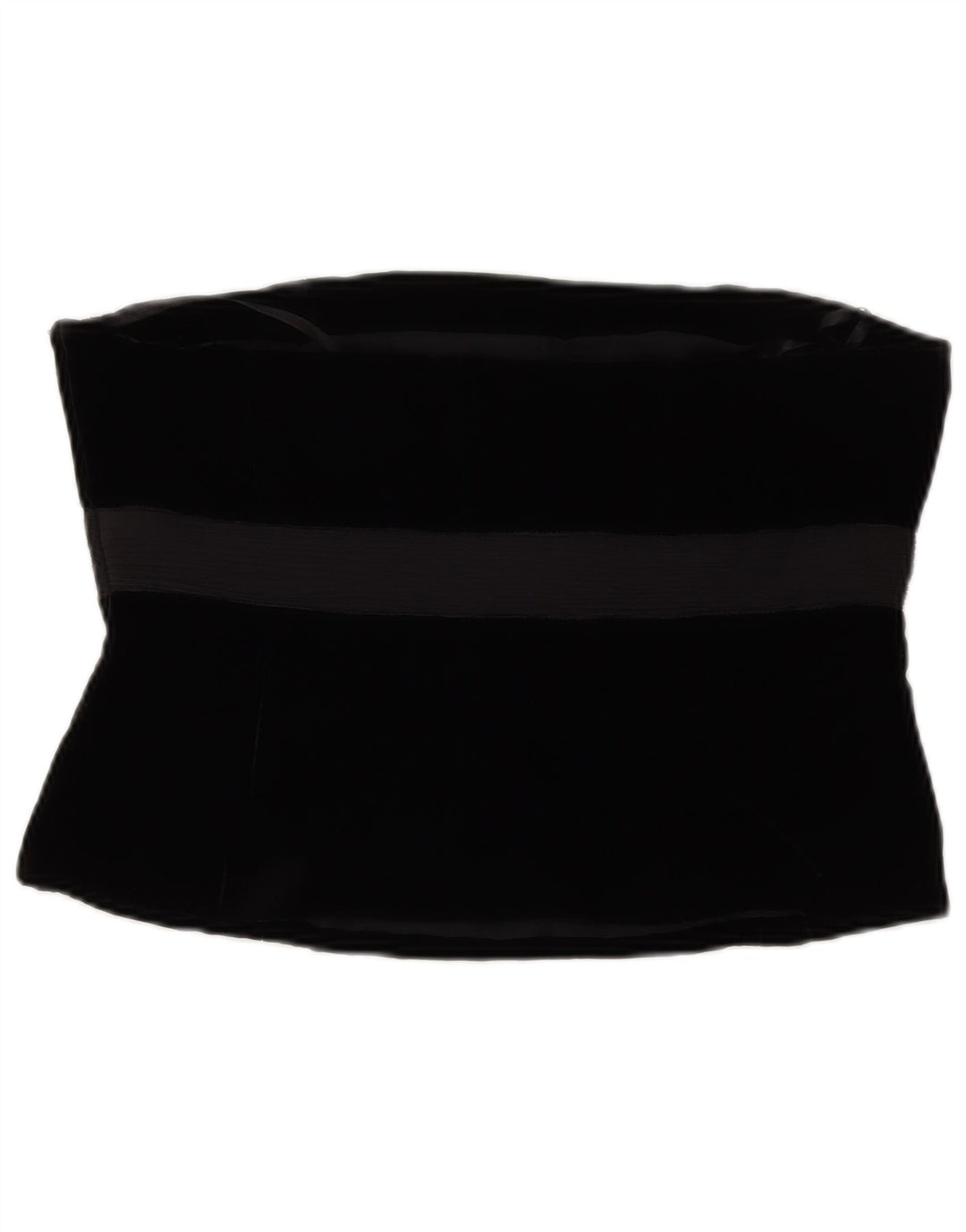 LAURA ASHLEY Ženski gornji dio korzeta od baršuna UK 14 Srednje crna viskoza