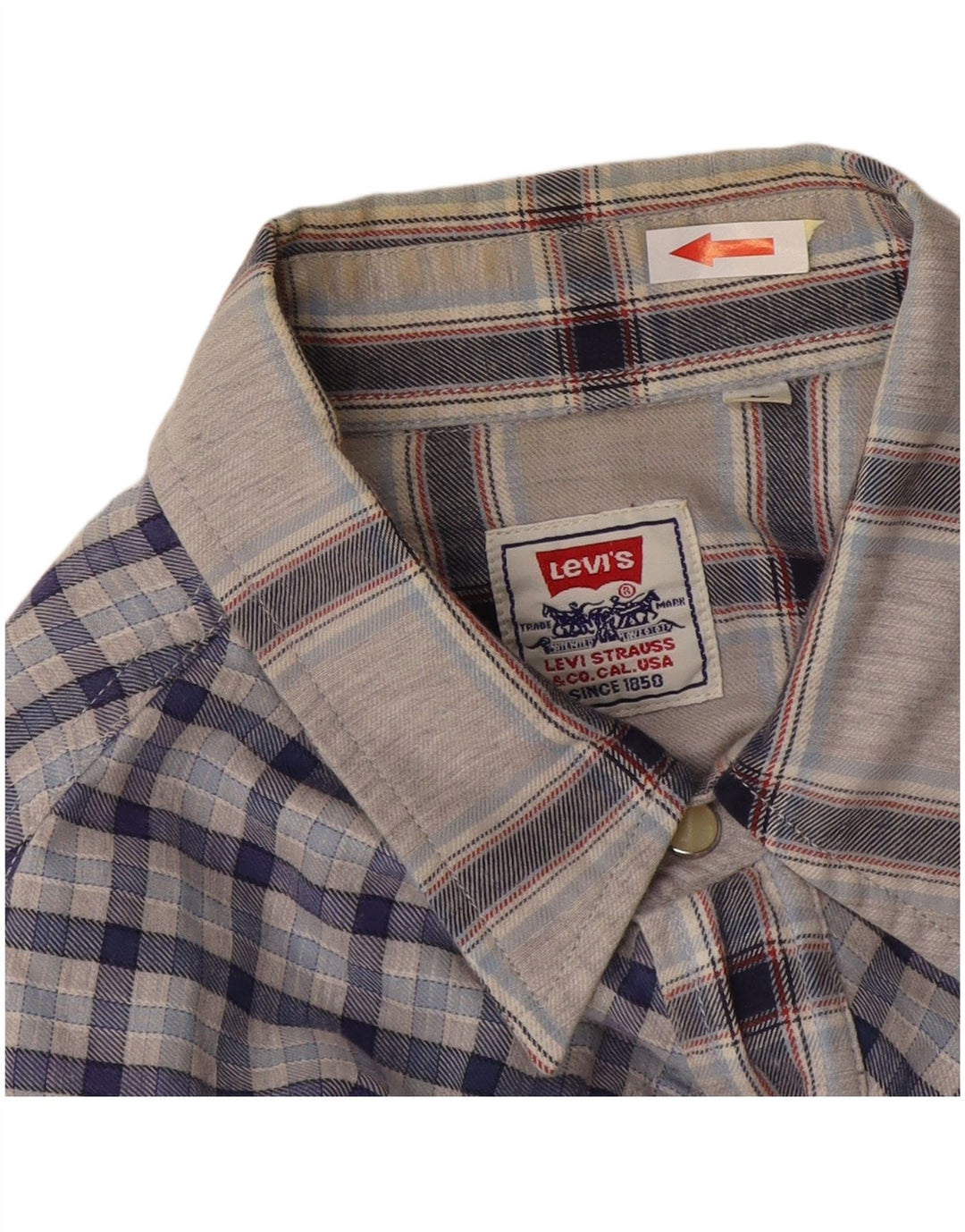 Levi's muška košulja veliki sivi karirani pamuk