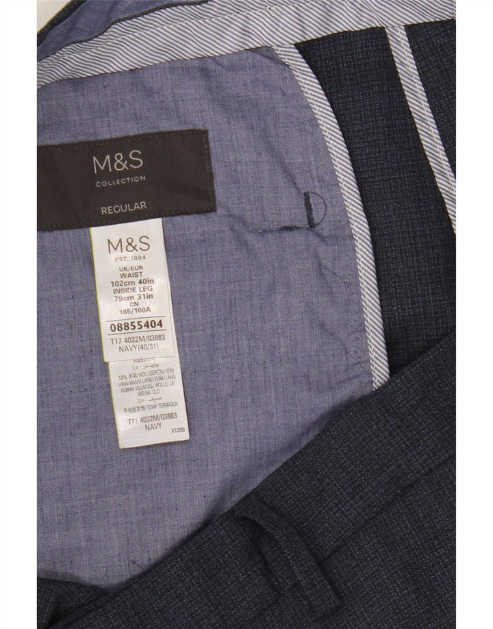Marks & Spencer muške ravne uobičajene hlače W40 L31 tamnoplave