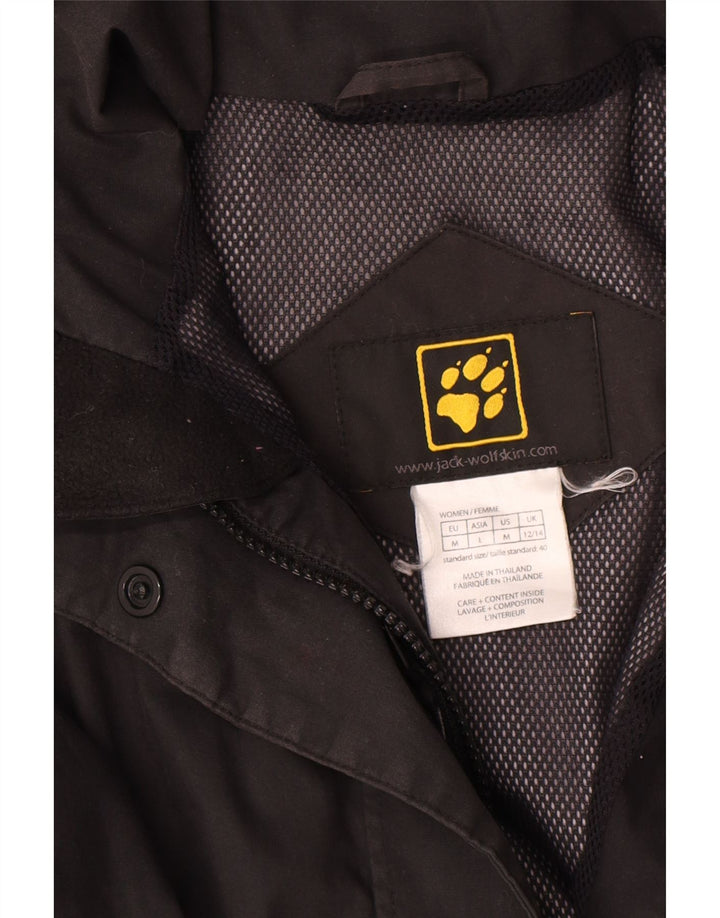 Ženska kišna jakna Jack Wolfskin UK 12/14 Srednji crni poliester