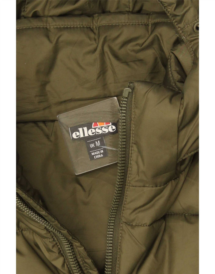 Ellesse muška podstavljena jakna s kapuljačom UK 38 srednje zelene boje od poliestera