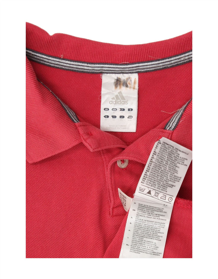 Adidas ženska polo majica UK 14 Srednje crvena pamuk