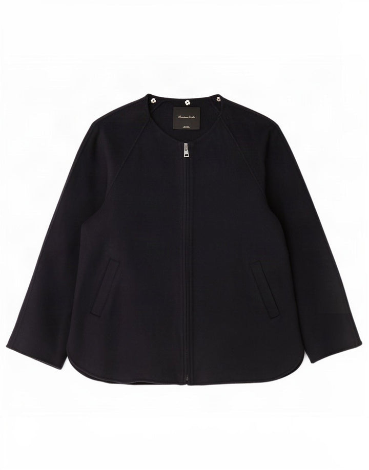 Ženska bomber jakna Massimo Dutti UK 16 velika tamnoplava vuna
