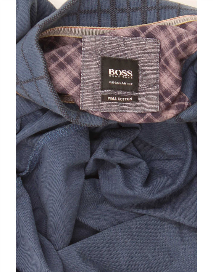 Hugo Boss muška polo majica standardnog kroja Srednje tamnoplava karirana pamuk