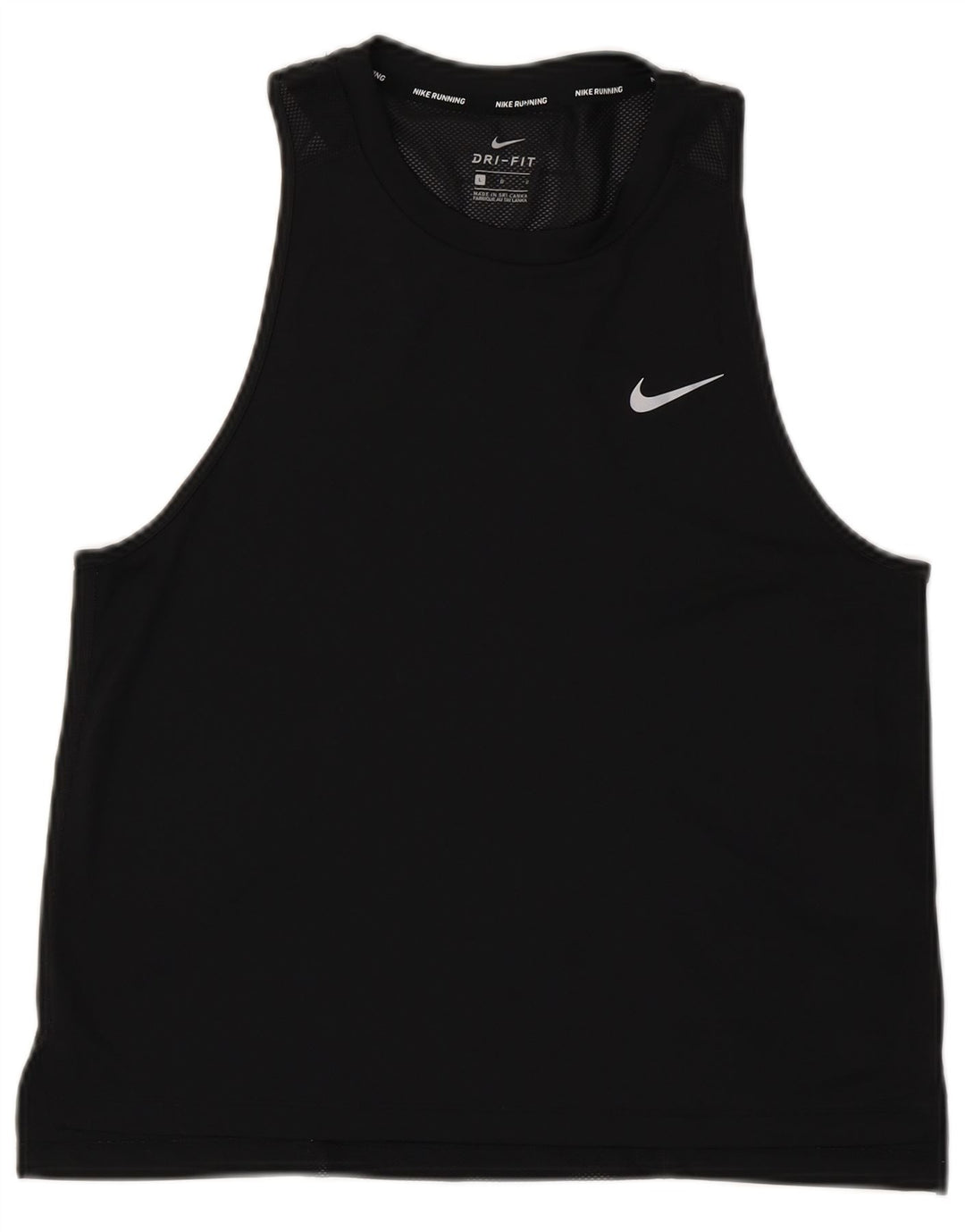 Nike Ženski Dri Fit Vest Top UK 14 Veliki crni poliester