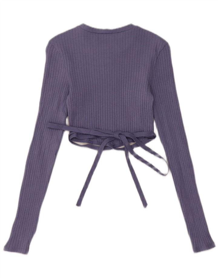 Zara ženski kratki rukav dugih rukava UK 10 Mali plavi pamuk