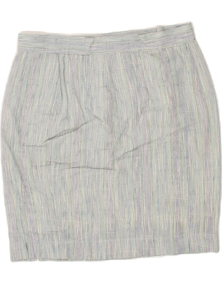 VINTAGE Womens Pencil Skirt W32 Large Blue Striped Vintage Vintage and Second-Hand Vintage from Messina Hembry 
