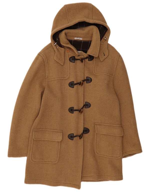 VINTAGE ženski preveliki duffle kaput s kapuljačom UK 18 XL bež