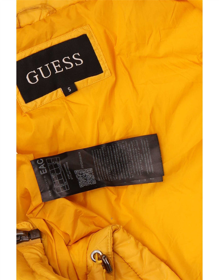 Guess muška podstavljena jakna s kapuljačom UK 36 Mala žuta najlonska