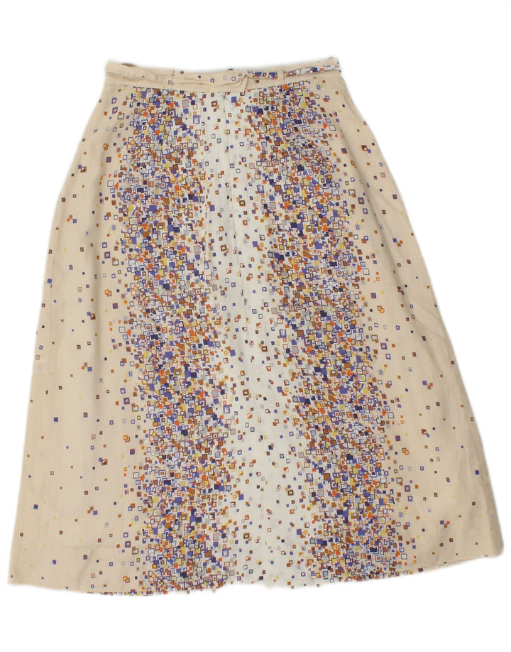 PANCALDI & B ženski dvodijelni komplet suknji UK 4 XS W24 bež geometrijski pamuk