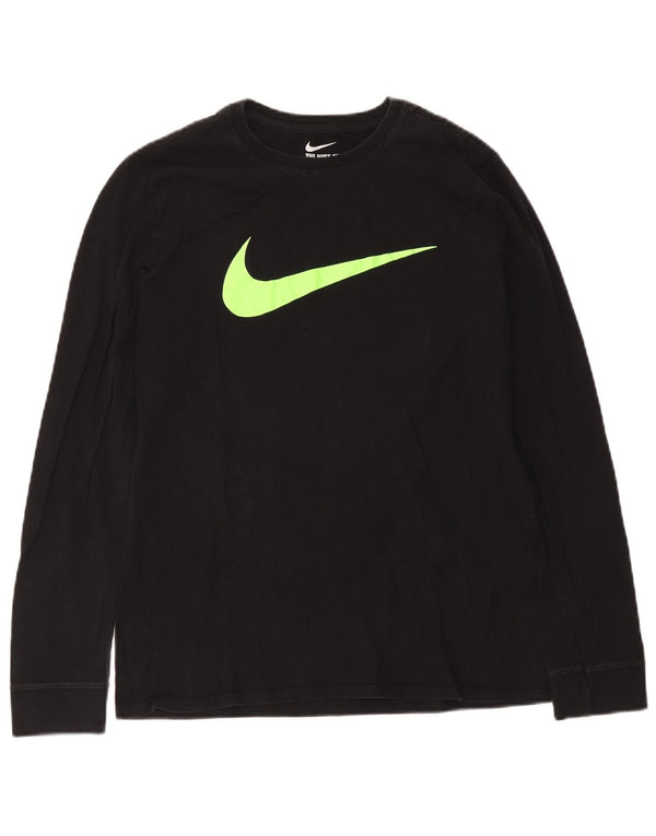 Nike muška sportska majica s dugim rukavima, srednje crni pamuk