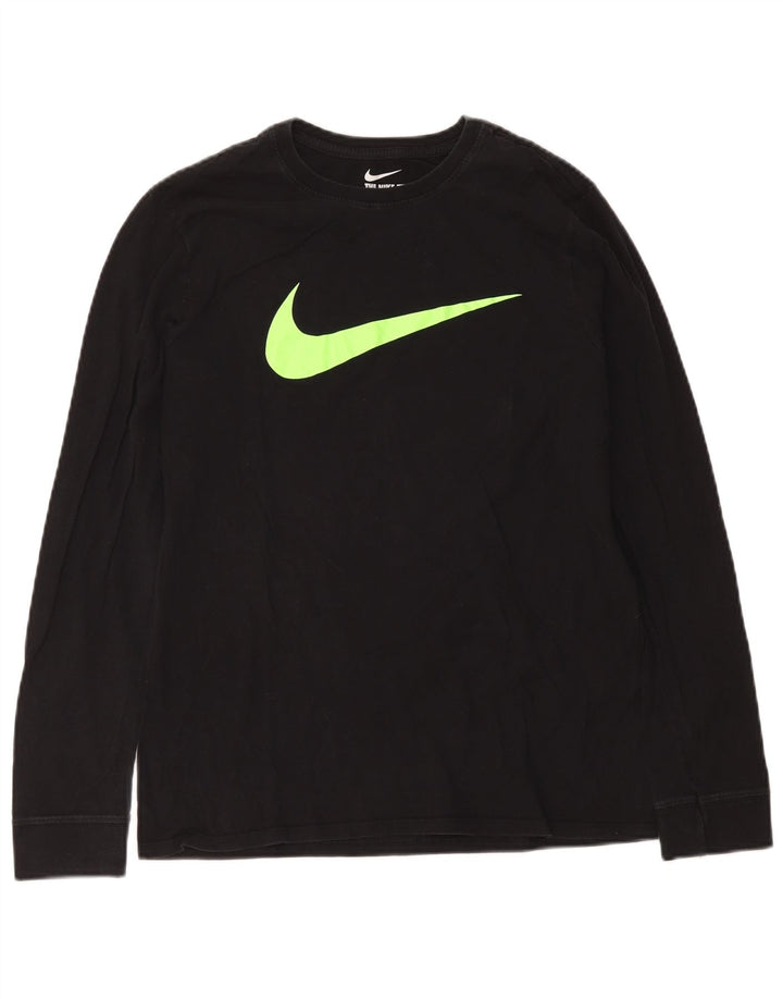 Nike muška sportska majica s dugim rukavima, srednje crni pamuk