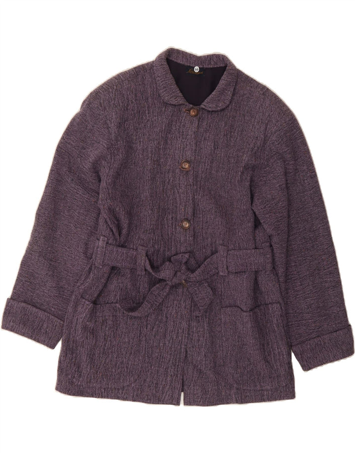 LUISA SPAGNOLI Womens Overcoat UK 16 Large Purple Vintage Luisa Spagnoli and Second-Hand Luisa Spagnoli from Messina Hembry 