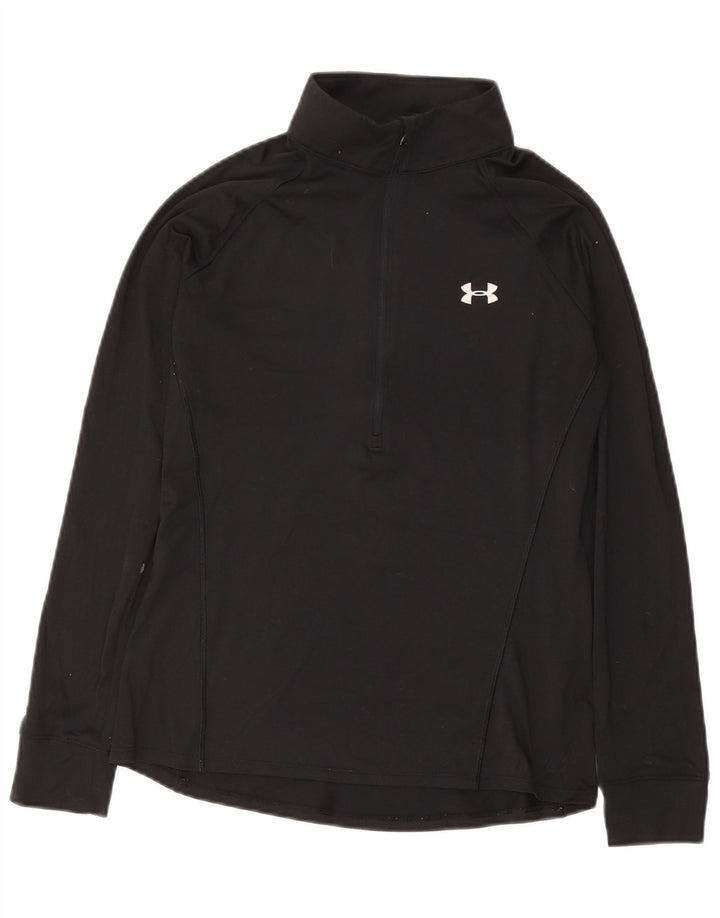 UNDER ARMOUR Ženska majica s izrezom i trenirkom, gornji dio UK 12 Srednje crna
