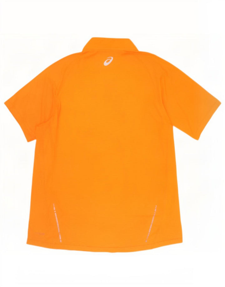Asics Muška majica kratkih rukava s patentnim izrezom 2XL narančasta poliester