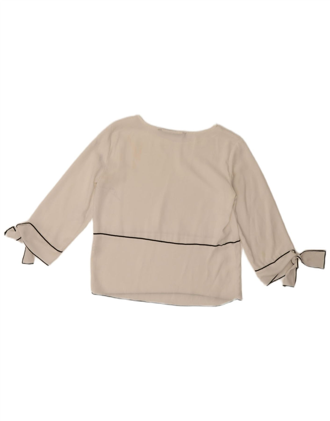 Zara ženski gornji dio bluze 3/4 rukava UK 6 XS bijeli poliester