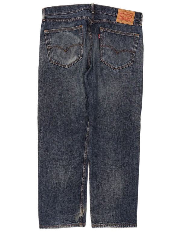 Levi's Mens 505 Regular Fit Straight Jeans W36 L29 Blue Cotton