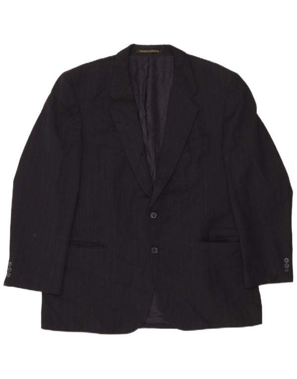 Marks & Spencer muška jakna sa 2 gumba UK 44 2XL tamnoplava prugasta