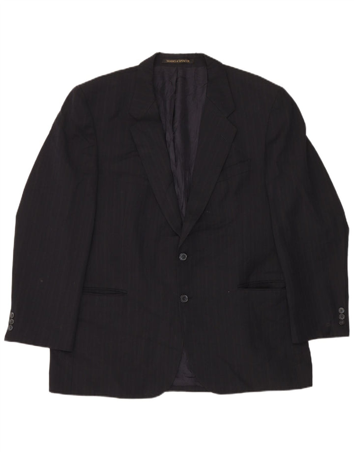 Marks & Spencer muška jakna sa 2 gumba UK 44 2XL tamnoplava prugasta