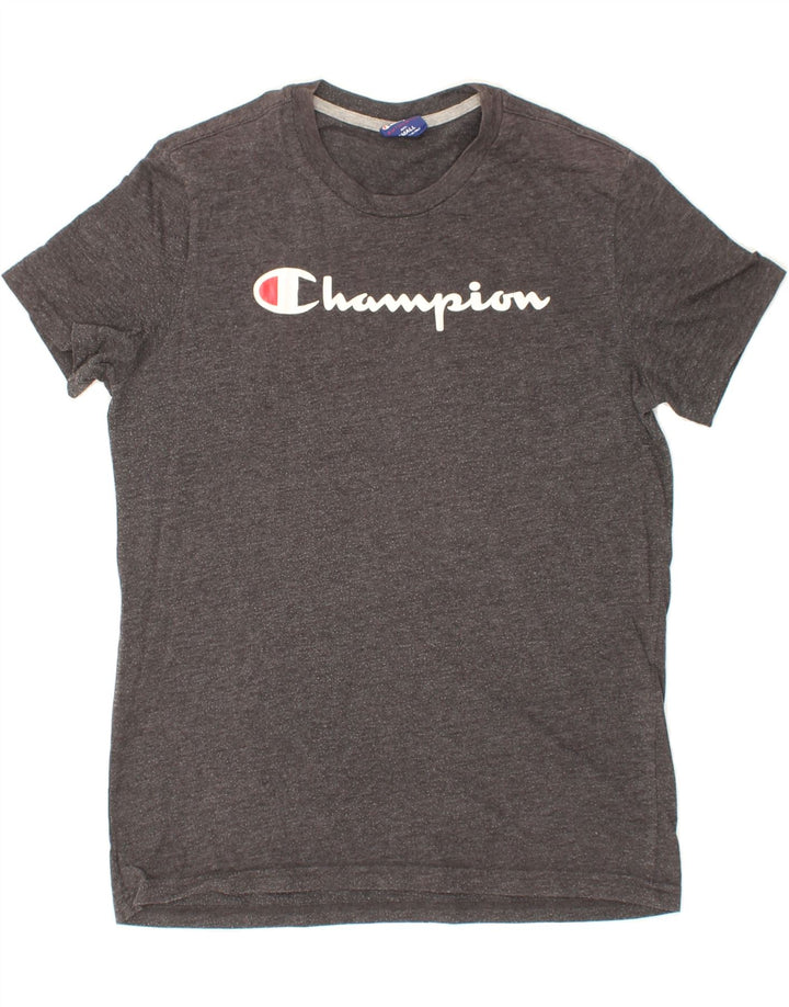 CHAMPION Mens Graphic T-Shirt Top Small Grey Vintage Champion and Second-Hand Champion from Messina Hembry 