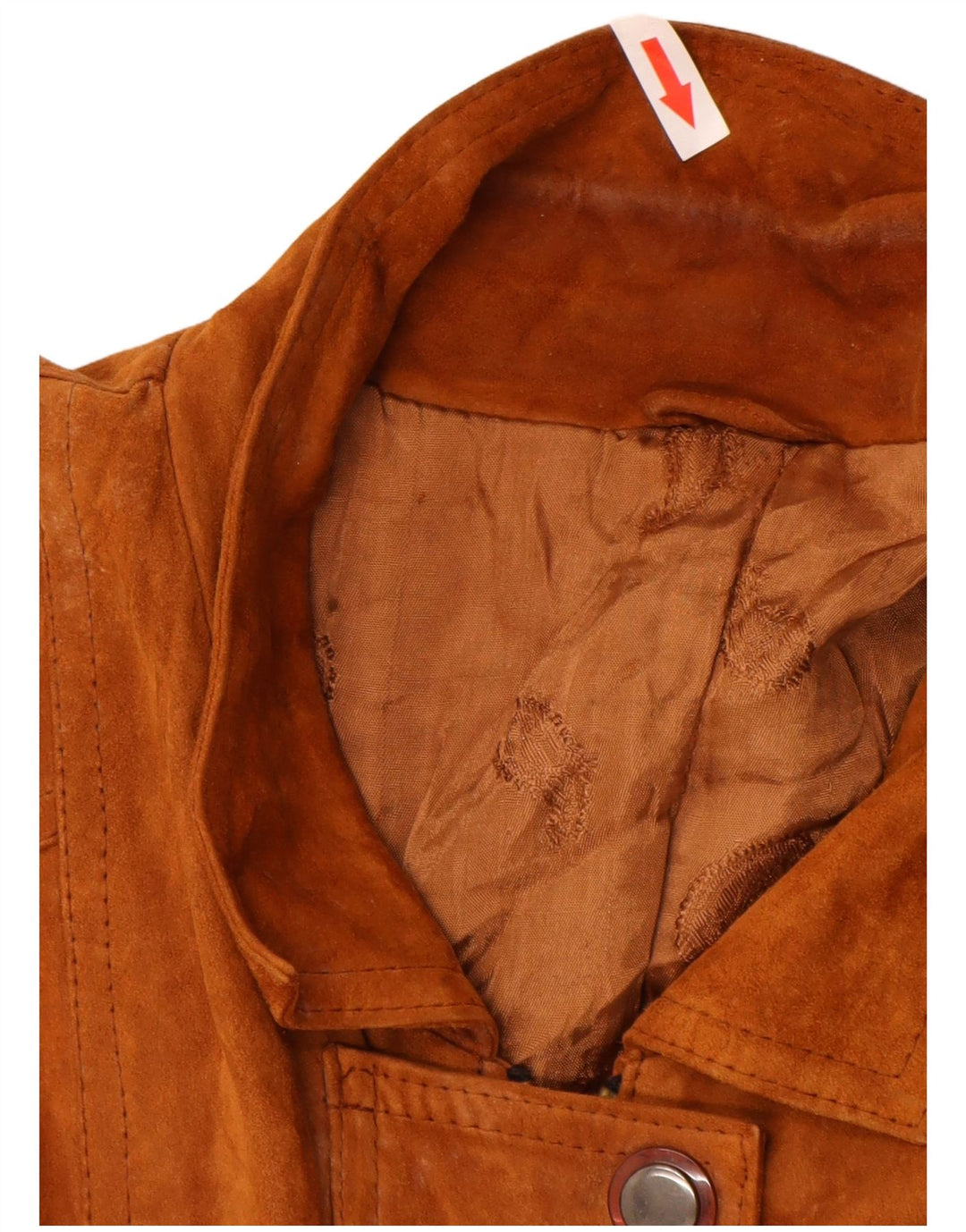 Vintage ženski kaput od brušene kože UK 16 veliki smeđi