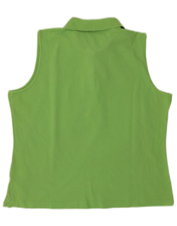 TOMMY HILFIGER Ženska polo majica bez rukava za golf UK 16 Veliki zeleni pamuk