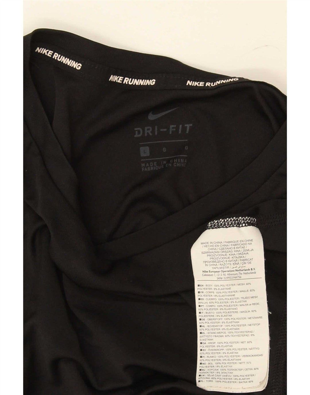 Nike Ženska Dri Fit majica kratkih rukava UK 16 veliki crni poliester