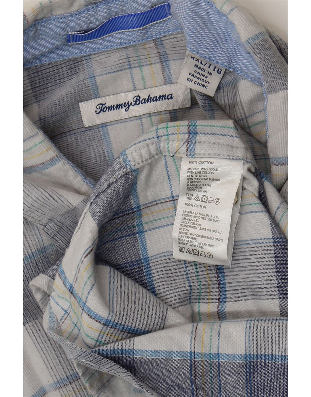 Tommy Bahama muška košulja 2XL plavi karirani pamuk