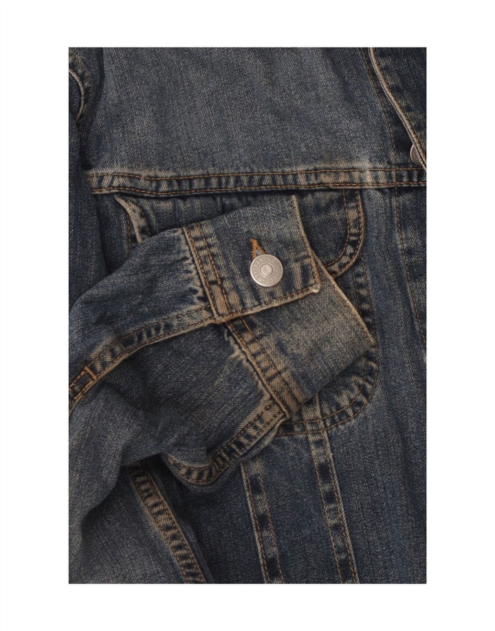 SISLEY Ženska traper jakna UK 10 Mala plava pamuk