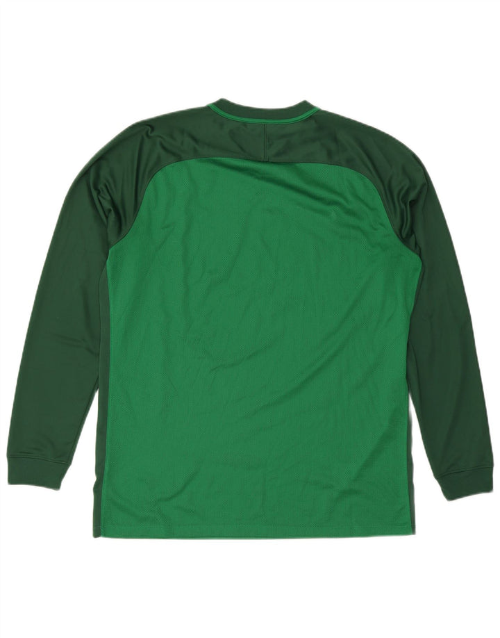 Nike Dri Fit majica s dugim rukavima XL u bloku zelene boje
