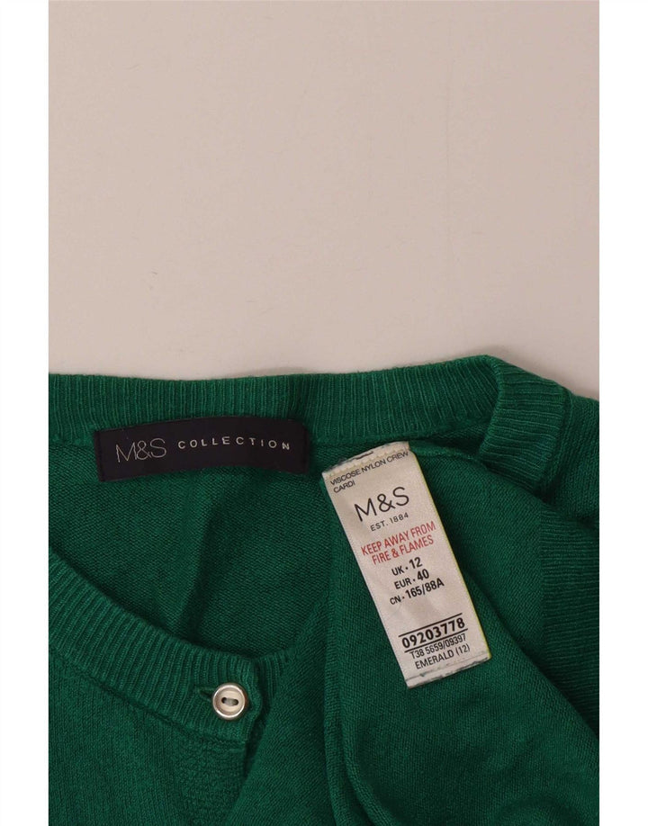 Marks & Spencer Ženski Kardigan Džemper UK 12 Srednji Zeleni Viskoza