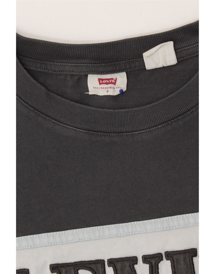 Gornja ženska majica kratkih rukava Levi's s velikim grafičkim motivima UK 10 Small Grey Colourblock