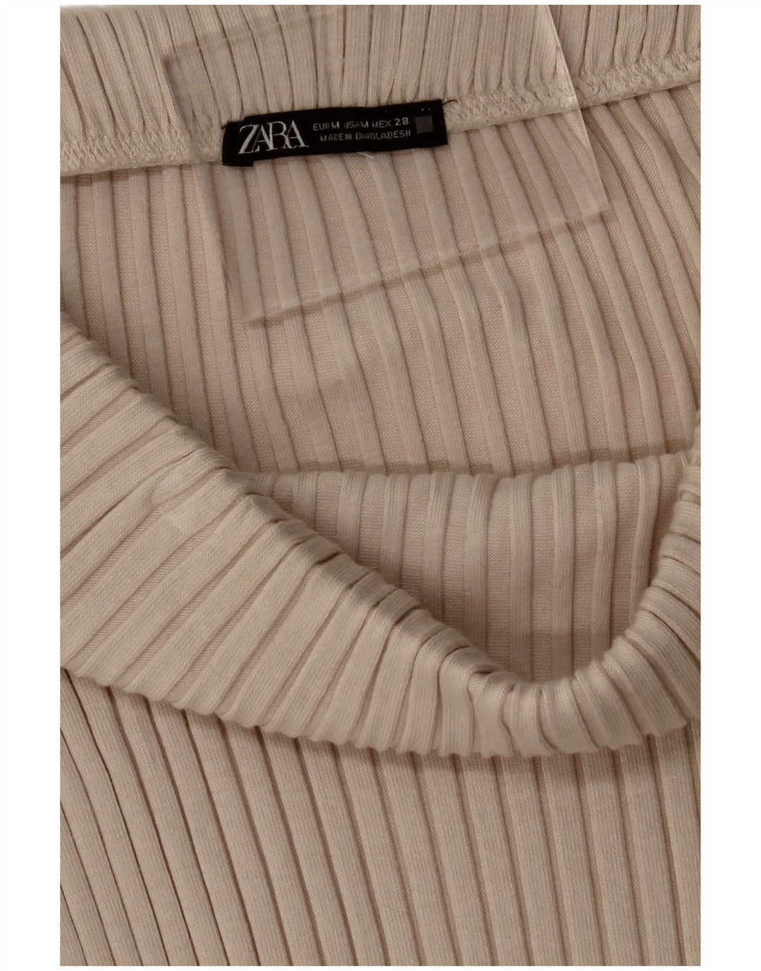 ZARA Womens Knit Maxi Skirt Medium W28  Beige