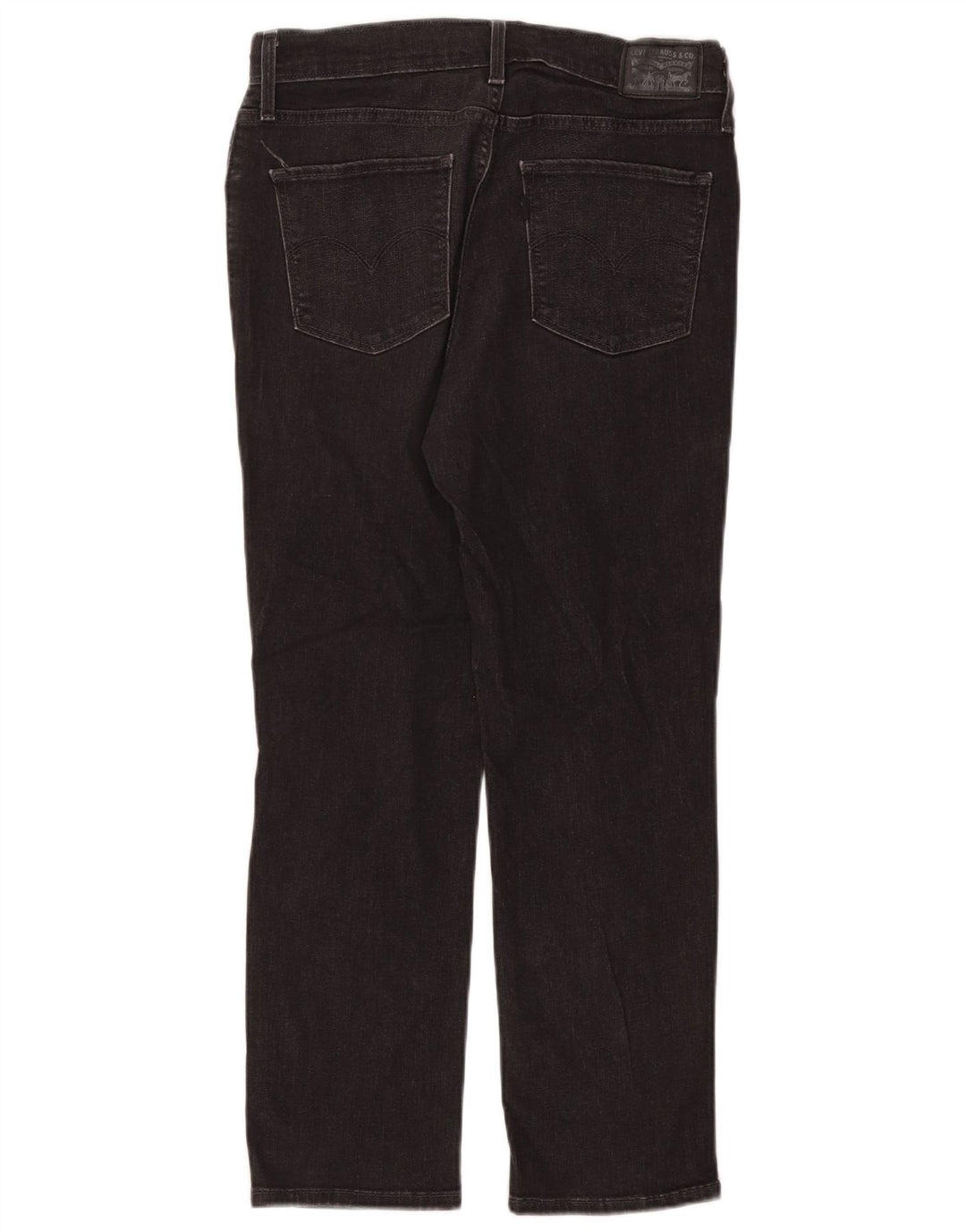 LEVI'S ženske 724 ravne traperice visokog struka W31 L26 sivi pamuk