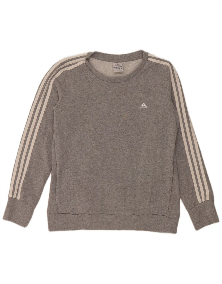 Adidas ženski džemperi UK 12/14 srednje sivi pamuk