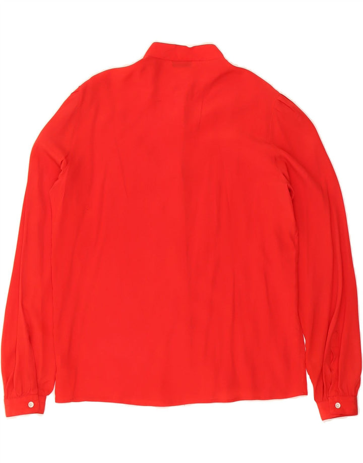 VINTAGE Womens Shirt Blouse IT 46 Large Red Acetate Vintage Vintage and Second-Hand Vintage from Messina Hembry 