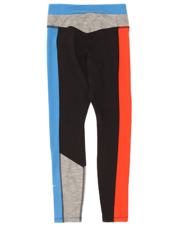 Nike Ženske Dri Fit Leggings UK 10 Small Multicolored Colourblock
