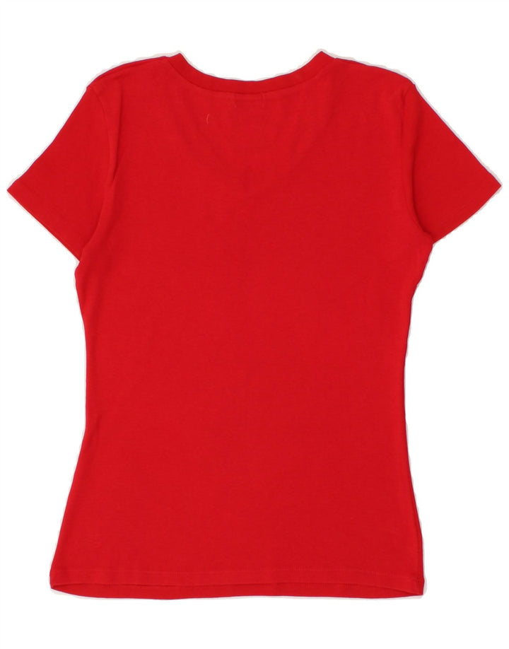 BENETTON Womens T-Shirt Top UK 8 Small Red Vintage Benetton and Second-Hand Benetton from Messina Hembry 