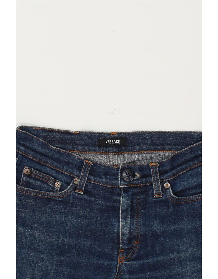 VERSACE Womens Slim Jeans W26 L29  Navy Blue Cotton Vintage Versace and Second-Hand Versace from Messina Hembry 