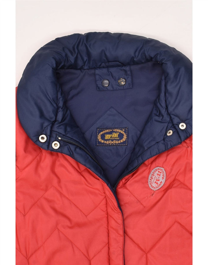 VINTAGE Womens Padded Jacket UK 14 Medium Red Polyamide Vintage Vintage and Second-Hand Vintage from Messina Hembry 