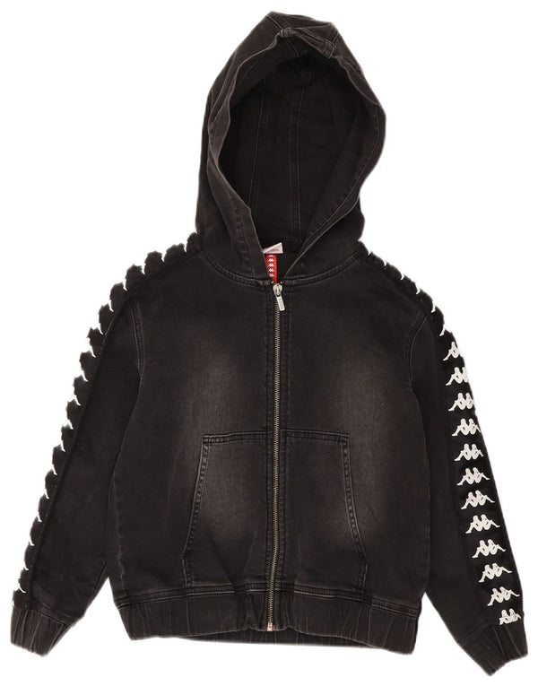 Kappa Boys Graphic Hooded Denim Jacket 7-8 Years Grey
