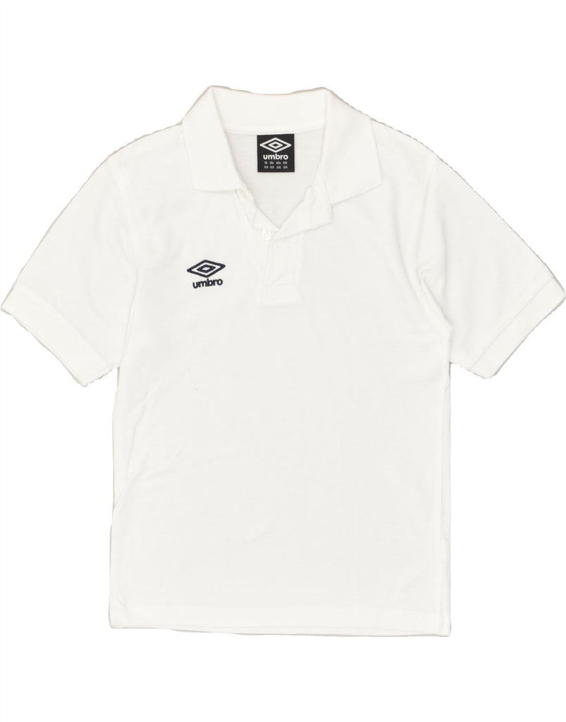 UMBRO Mens Polo Shirt 2XS White Cotton | Vintage Umbro | Thrift | Second-Hand Umbro | Used Clothing | Messina Hembry 