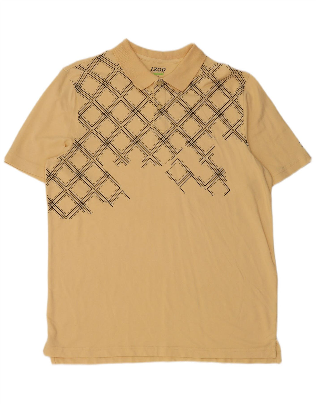Izod muška polo majica velika žuta karirana pamuk
